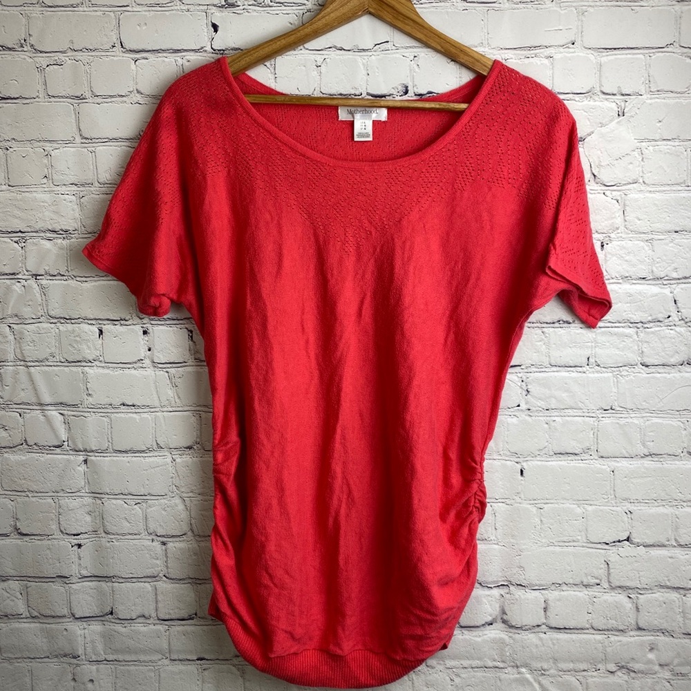 Motherhood maternity red blouse